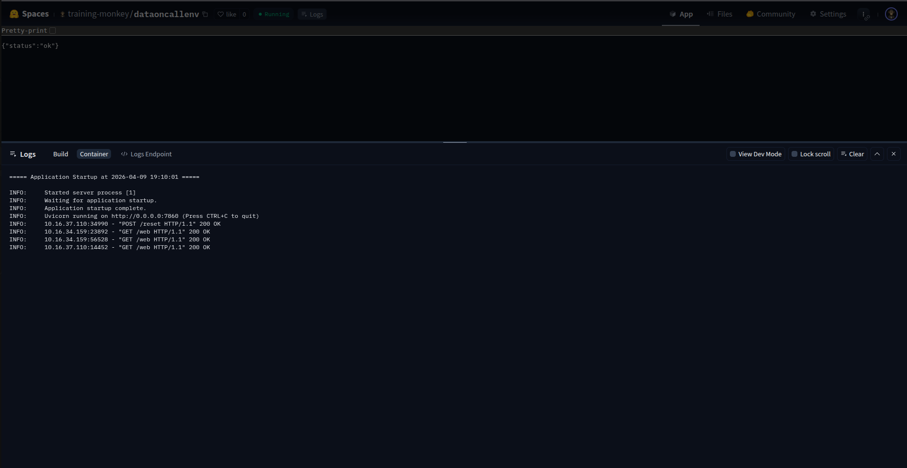 DataOnCallEnv screenshot 1
